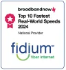 Fidium Wins Broadband Now Top 10 Fastest Real World Speeds Award