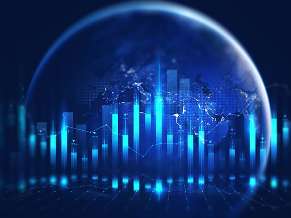 Business Dedicated internet Features 600x450 Dark view of city with lighted circle around the city