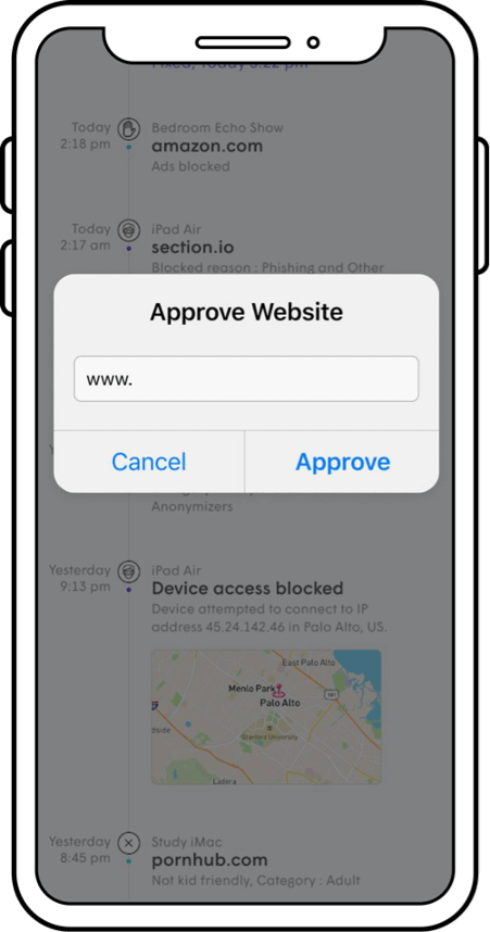 Customize network app screen