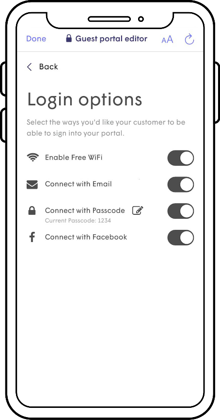 Customize network app screen