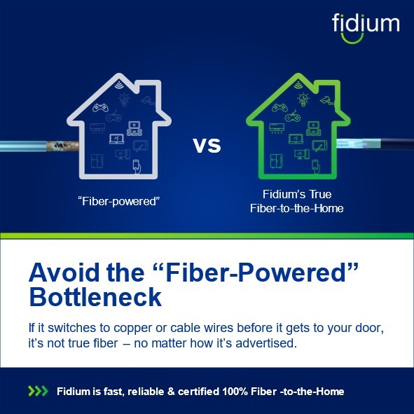 Fiber-powered vs FTTH internet comparison graphic