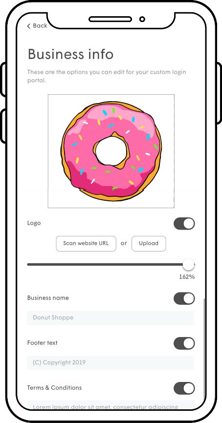 Customize network app screen