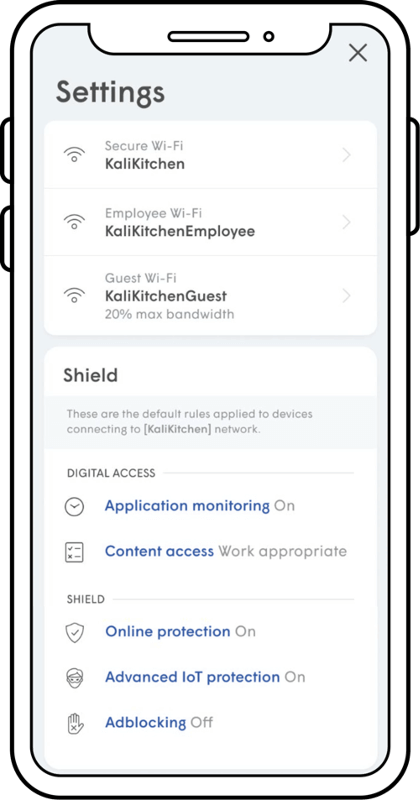 Customize network app screen