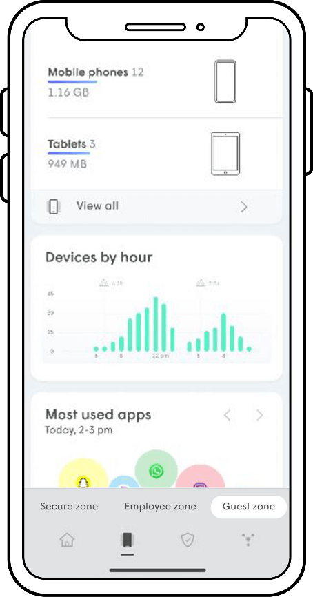 Customize network app screen