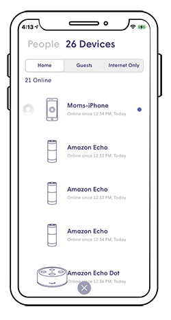 Customize network app screen