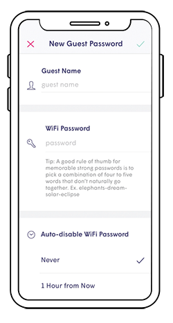 Create guest network app screen