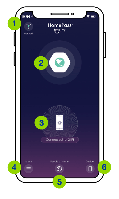 Navigate the iOS homescreen iOS homescreen