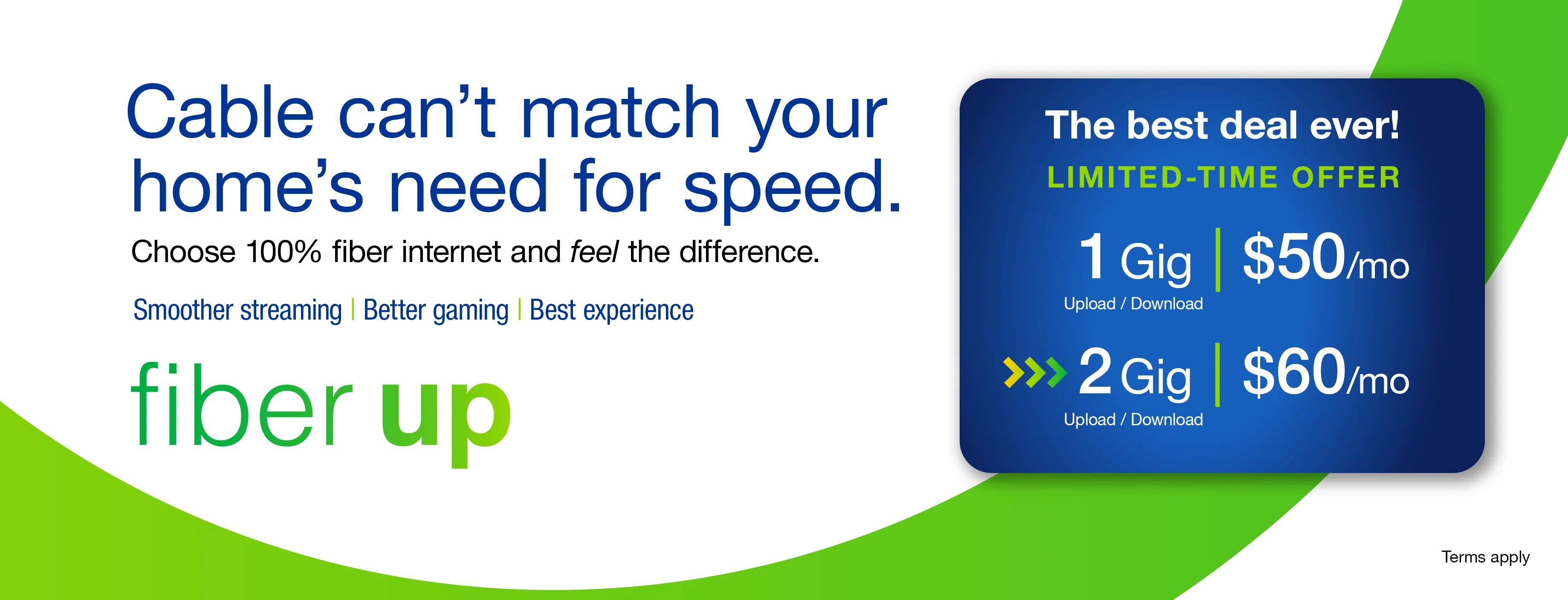 Enjoy stress free browsing with Fidium fiber high speed internet. Enjoy stress free browsing with Fidium fiber high speed internet.