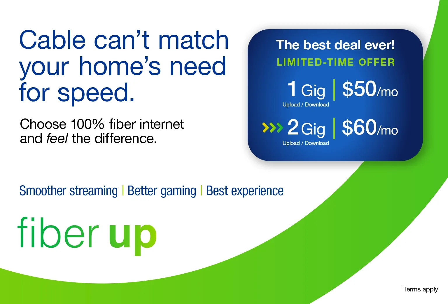 Enjoy stress free browsing with Fidium fiber high speed internet. Enjoy stress free browsing with Fidium fiber high speed internet.