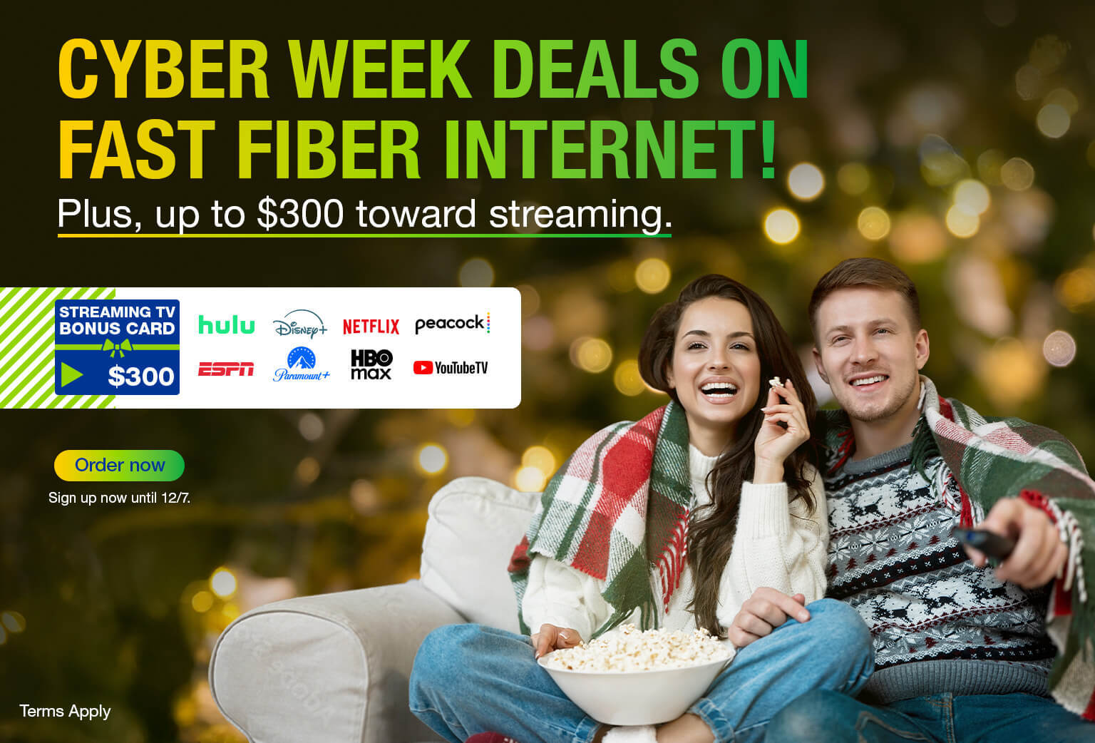 Enjoy stress free browsing with Fidium fiber high speed internet.