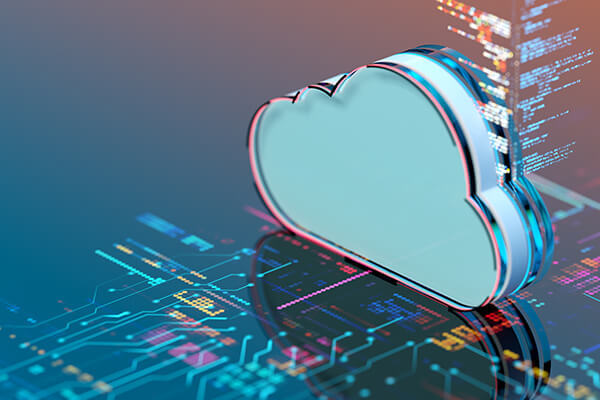 A figurine of a cloud sitting on a lighted circuit