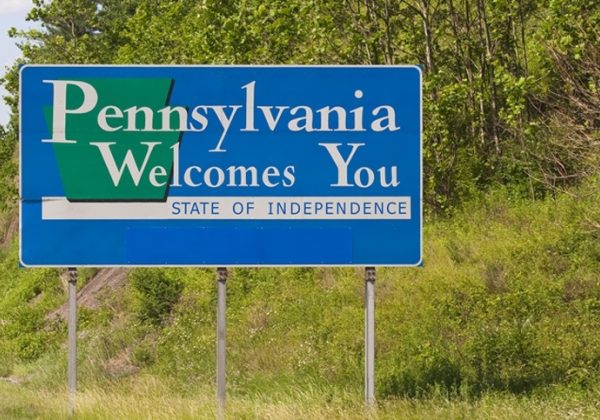 Pennsylvania Welcomes You State Sign
