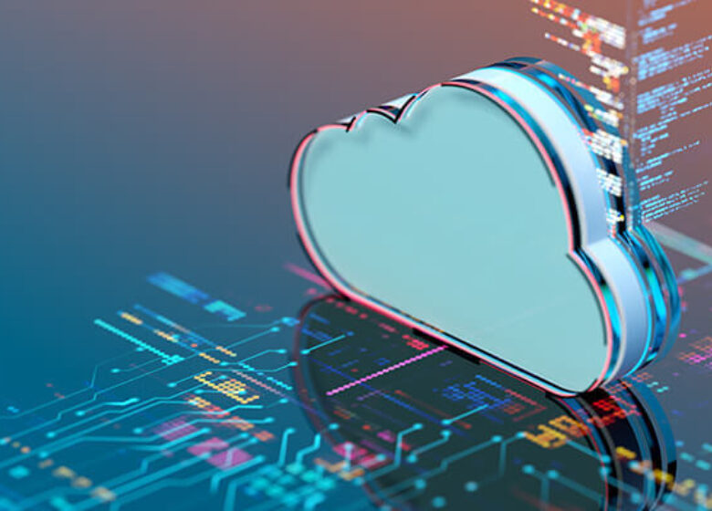 A figurine of a cloud sitting on a lighted circuit