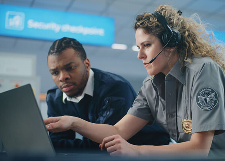 Business Emergency services Sub Hero 600x450 Emergency service workers looking at a computer